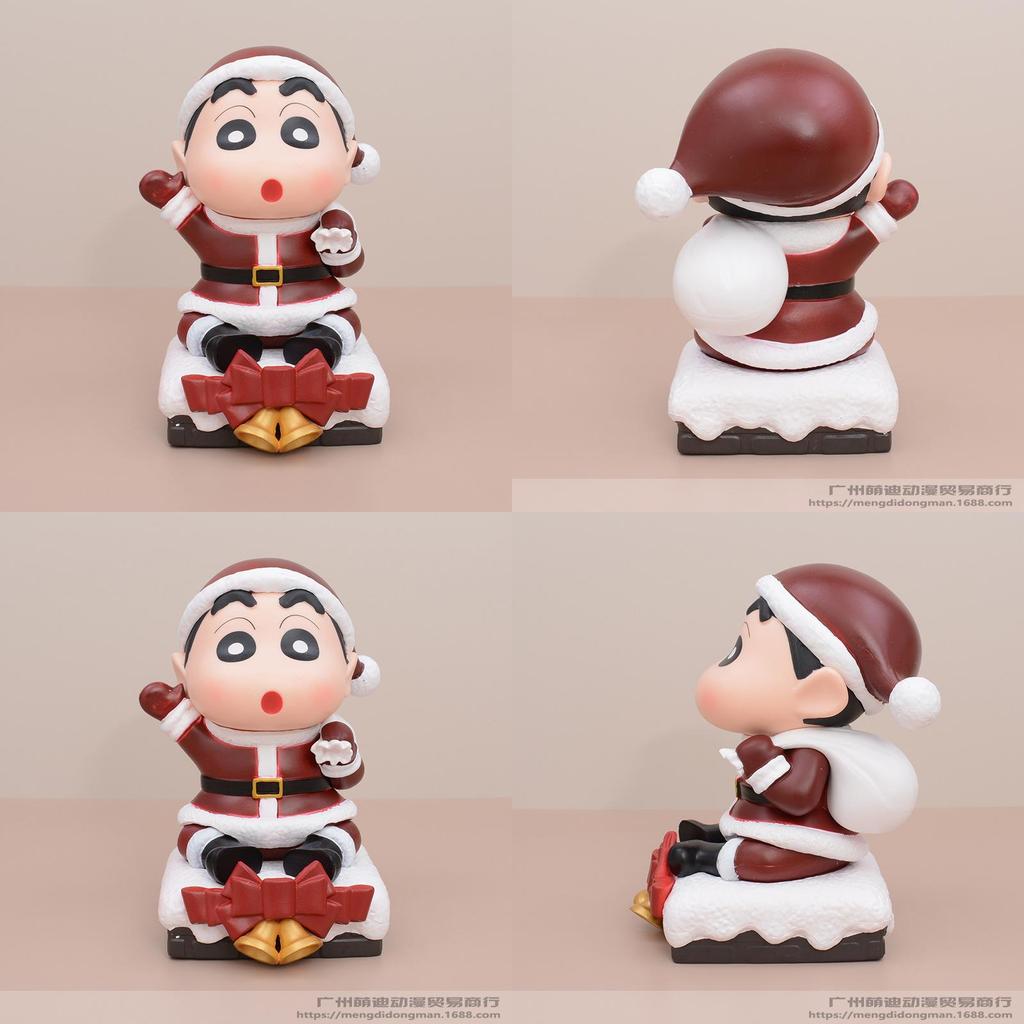 Wild Field Shinnosuke Crayon Shin-chan Christmas Static Scene Action Figure Collectible Box Set Wholesale