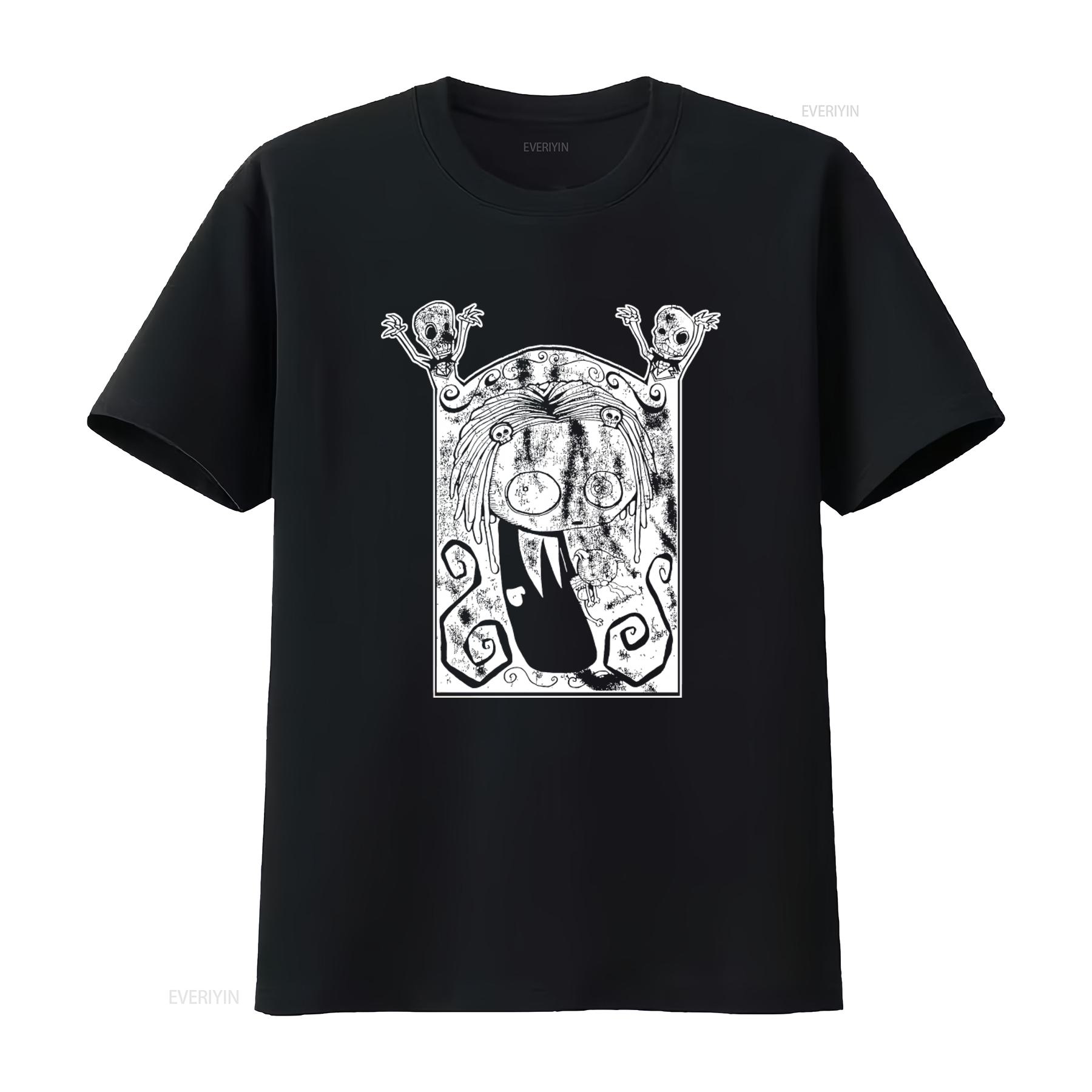 

Roman Dirge Lenore Foo 2 Sided Faded Vintage 100 Cotton Gothic Skull T Shirt S 5XL 103380 Long s vintage Washed Soft Unisex 4XL