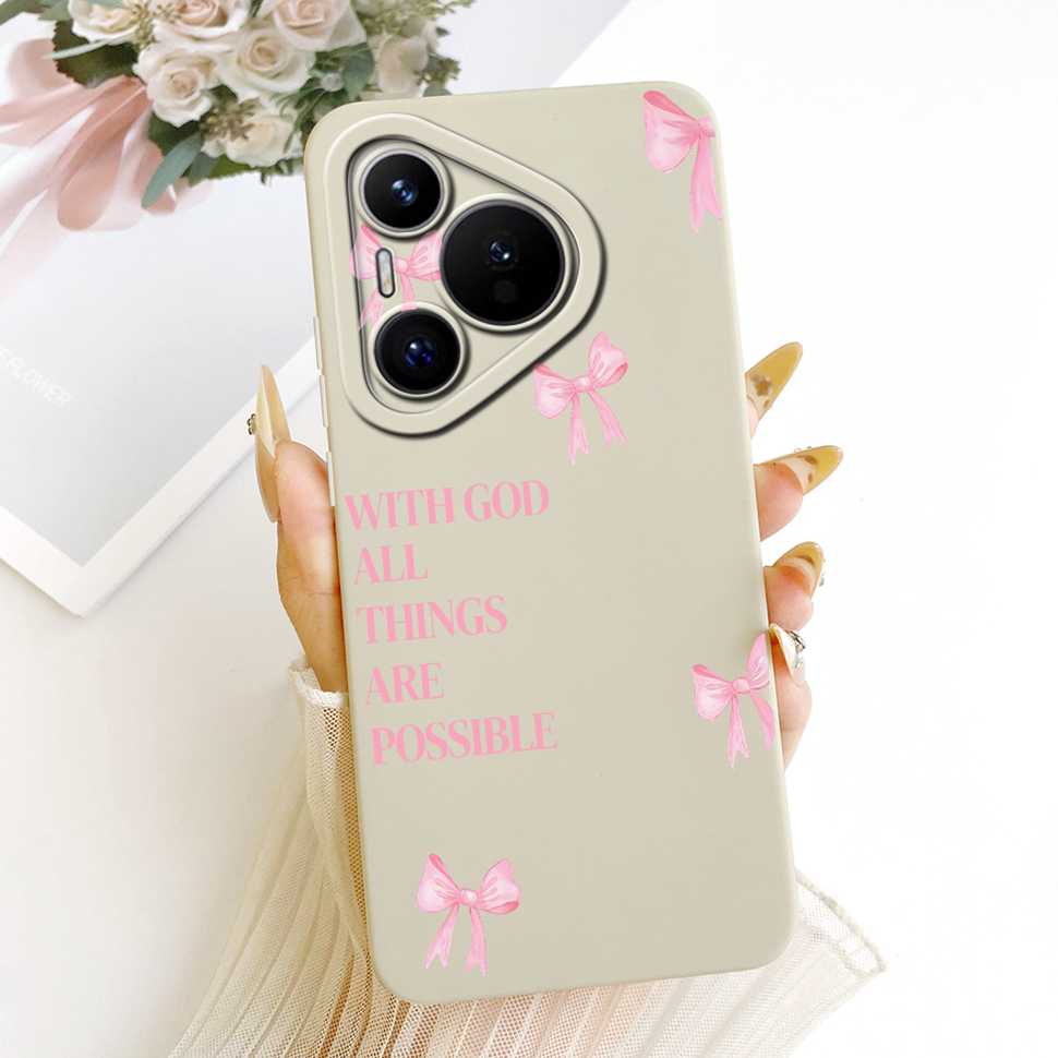 

For Huawei Pura 70 ADY-LX9 Case Lucky Letter Flower Soft Silicone Back Cover For Huawei Pura 70 ADY-AL00 ADY-AL10 Phone Cases Huawei Pura 70
