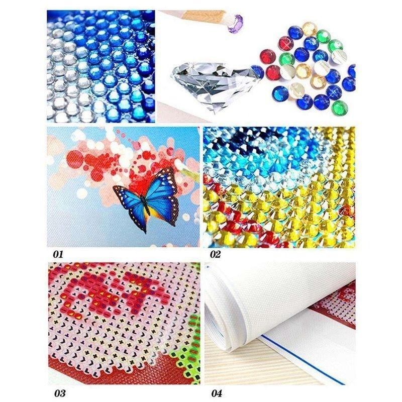 DIY 5D Diamond Sun and Moon Couple Wolf Embroidery Painting Cross Stitch Kit Home Decor Cross Stitch Painting