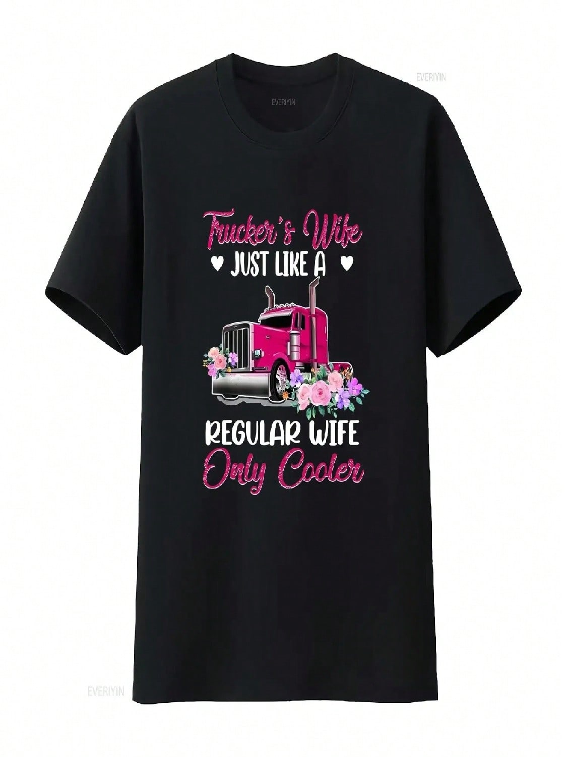 Trucker s Wife Just Like A Regular Trucker T Shirt Vintage Washed Unisex Streetwear Homme Designer Clothes Versatile Stylish S разноцветный