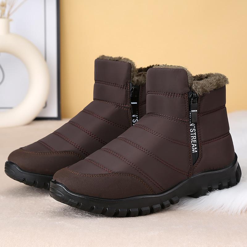 Winter Extra Large Size Outdoor Snow Boots Zipper Cotton Shoes Warm Velvet Thickened Casual Shoes Non-slip