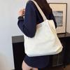 Solid Color Casual Large-capacity Cloth Bag New Simple and Versatile Lightweight Shoulder Handbag Commuter Tote Bag Women