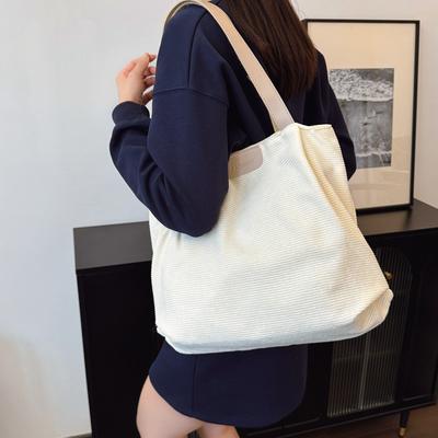 Sac en tissu décontracté de couleur unie grande capacité nouveau simple et polyvalent sac à bandoulière léger sac fourre-tout pour les trajets quotidiens femmes