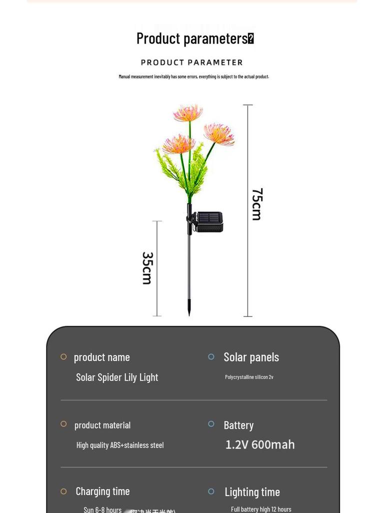 Solar Higanbana Sunflower Garden Lights - Outdoor Landscape Decoration