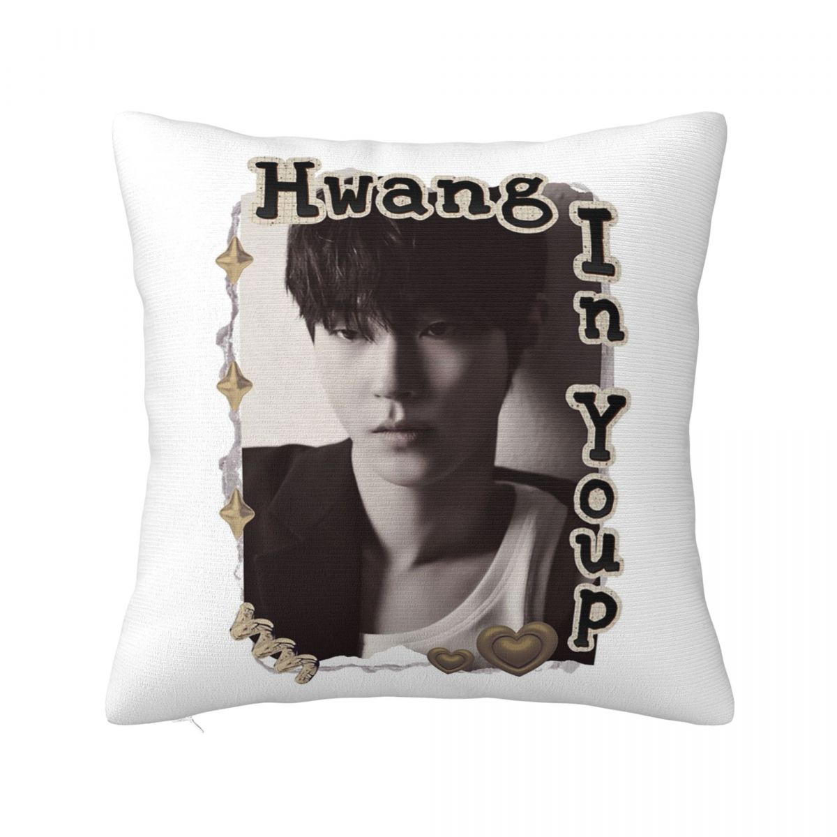 

Hwang In Yeop Hot Kpop Square Pillowcase Cushion Cover Pillow Case Throw Pillow Cover for Home Sofa Living Room 12x12Inch