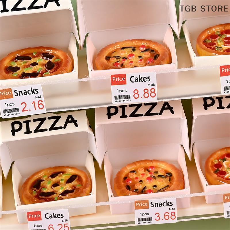 10 PCS Cute Dollhouse Miniature Simulated Kitchen Food Toy Pizza Model Home Decor Kid Play Toy Micro Landscape Ornaments Gifts