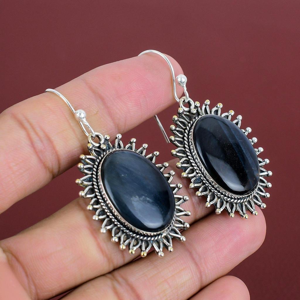 Pietersite Earring Handmade Gemstone Earring 925 Sterling Silver Earring Top Quality Pietersite Jewelry Healing Stone Earrings Gifts For Mom