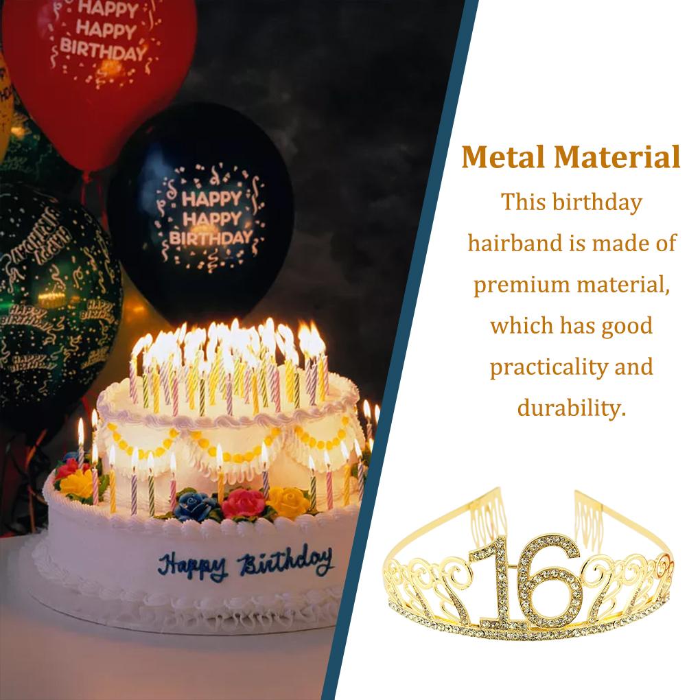 Birthday Party Headband Celebration Decorating Props Elegant Clothing Ornament Parties Supplies Headdress Prop Number Hairband