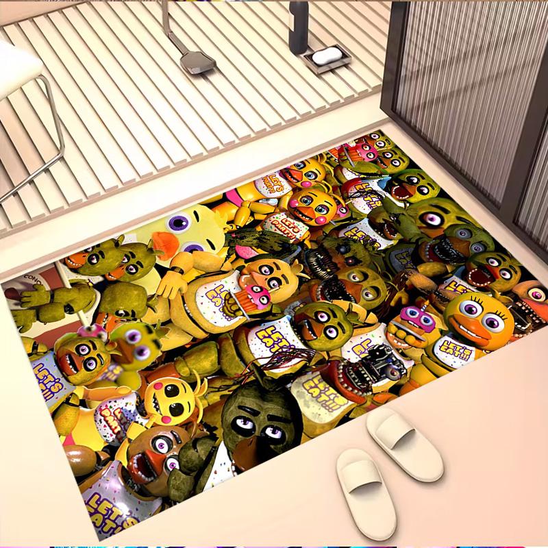 Five Nights at Freddy's Druckteppich, Waschbarer Bodenteppich, Für Eingangsbereich Schlafsaal Waschküche Büro Arbeitszimmer, Heimdekoration Geburtstag Weihnachtsgeschenk