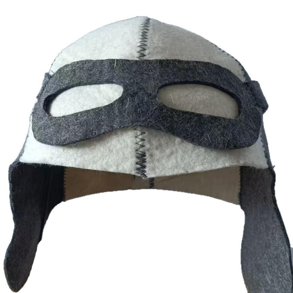 Breathable Design Felt Sauna Cap Pilot Sauna Hat Ear Protection