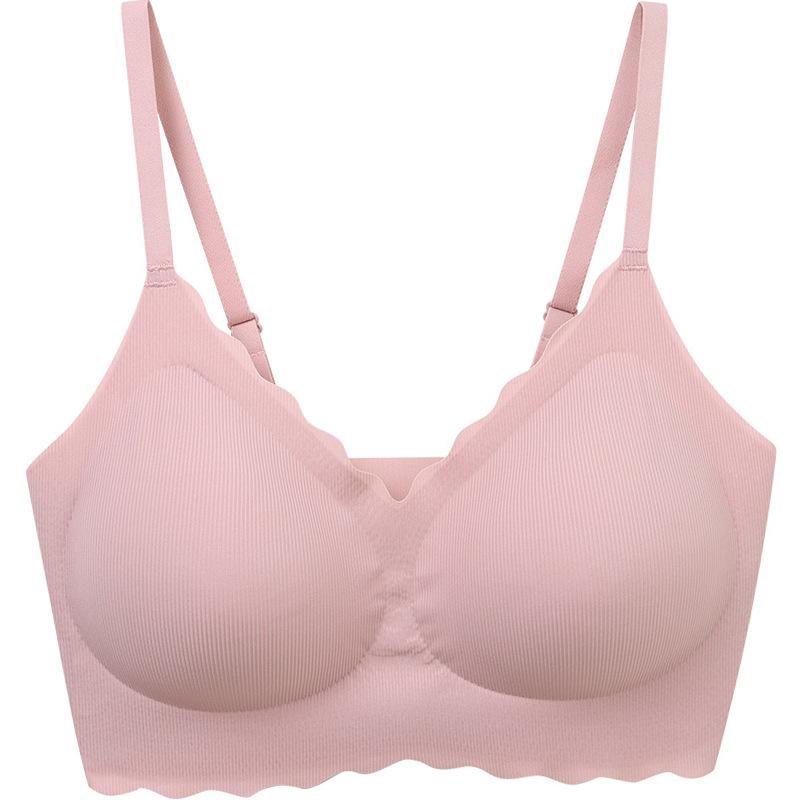 [Lycra] Ice silk seamless milk without steel ring gathering special thin beauty back text