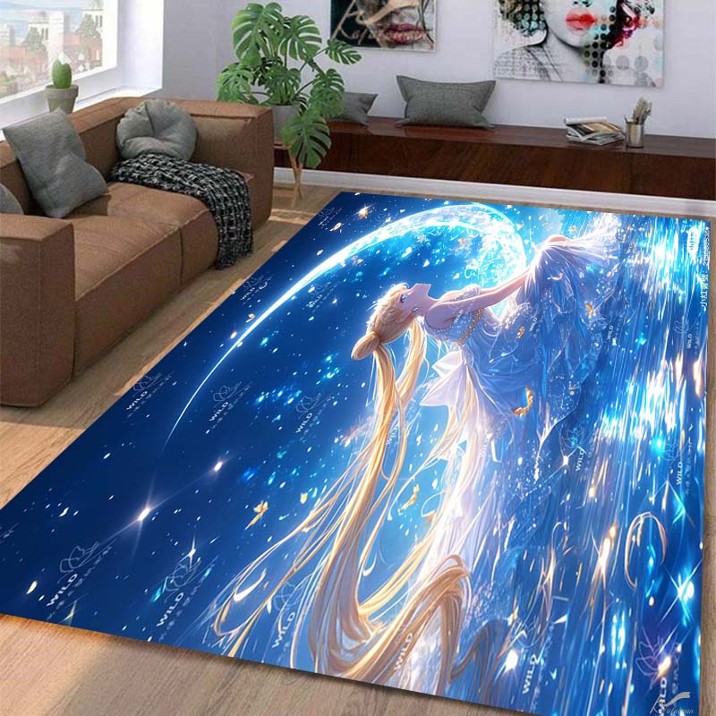 Carpet multi-size Beautiful girl,Sailor Moon ,Carpet for Living Room Bedroom Kid's Room Home Decor Area Rug Non-slip Mat Sofa Mat