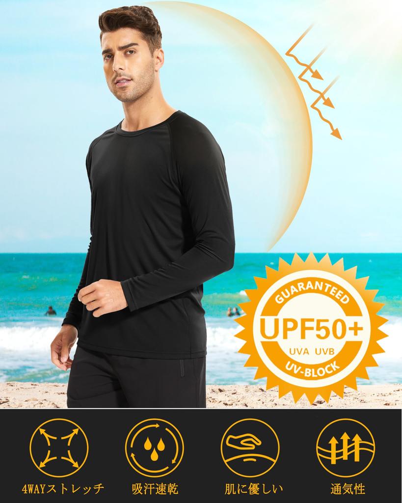 Rashguard pro dlouhý golfový suchý běh 3XL [MAGCOMSEN] Pánský, Rukáv, Amfibický, Tričko, Rybaření, Mikina, Chladivý, Plavky, Oblečení, Tričko, Opalovací krém,