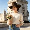 Western Vintage Large Brim Fedora Hat Outdoor Fashion Hat
