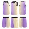 7067 Basketball Jersey Set Men's Team Training Jersey Double-sided Bag Adult Gradual Change Color S-5XL