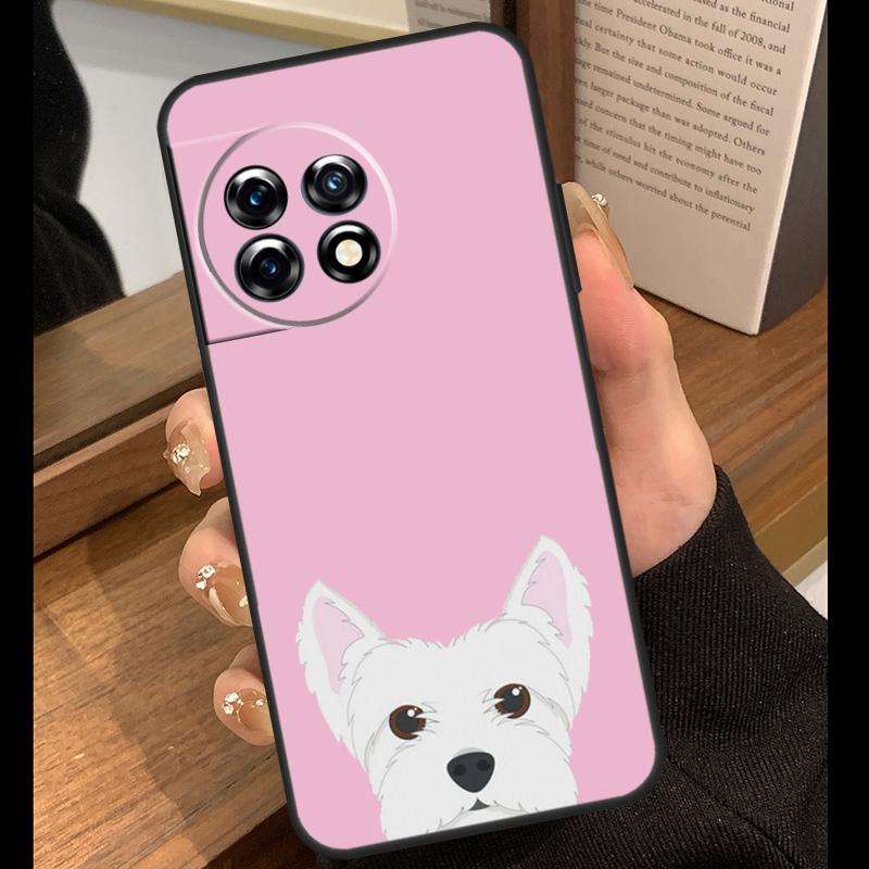 

Cartoon Westie Dog Case For OnePlus 15 13 12 11 10 15R 13R 12R 10T 13T OnePlus Nord 5 CE 4 3 Lite N20 N30 Cover OnePlus Nord CE 2
