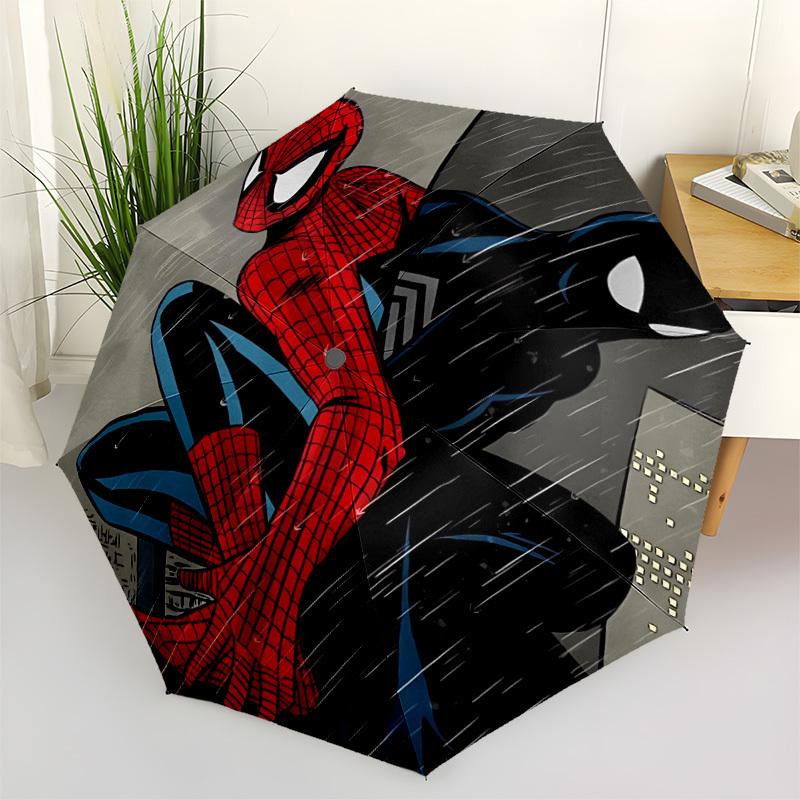 1pc Spider-Man Automatic Folding Umbrella, 8 Ribs for All-Season Use 023