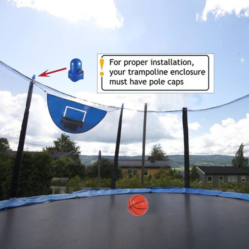 Trampolines Basketballs Hoop Set with Breakaways Rims Small Balls Pump Suitable for Indoor Outdoor Play Easy Assembly