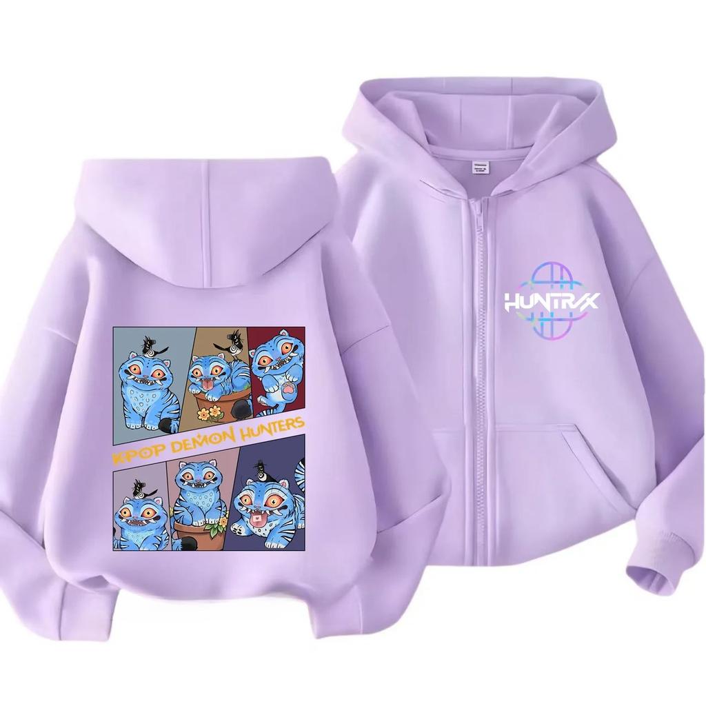Y2k Zip Up Sweatshirts Kpop Demon Hunters Hoodie Jas Kinderkleding Kid Meisje Jongen Sweatshirt Rits Hoody Baby Casual Top
