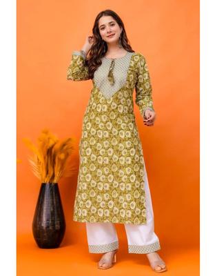 Women Cotton Blend Kurta Pant Set Top Tunic Designer Party Wear Kurti