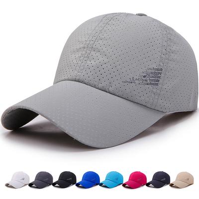Men Women Summer Baseball Cap Quick Drying Hats Unisex Breathable Sport Pure Color Snapback Hat Golf Caps Bone Hat