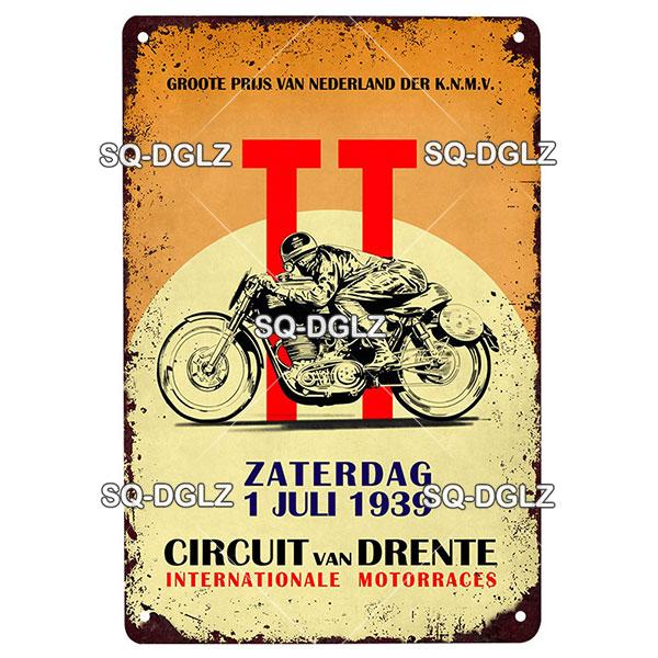 Motorcycles Metal Sign Vintage Plaque Metal Poster Tin Sign Wall Decoration Bar Pub Decor For Garage Racing Car Poster