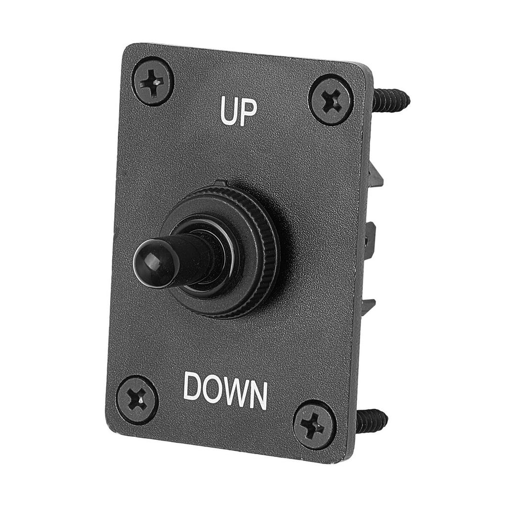 Toggle Switch, 6 Pin Momentary Polarity Reversing Toggle Switch (ON)-Off-(ON) DC 12V/30A AC 250V/15A - with Up Down Mounting Panel & Waterproof Boot