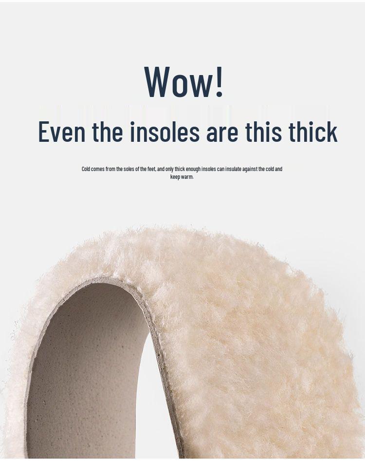 Men's High-Top Waterproof Wool Snow Boots - Warm Outdoor Ankle Cotton Shoes