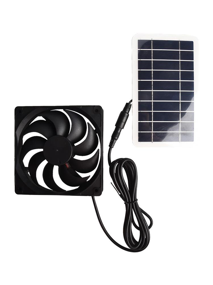 2W Solar Fan Polycrystalline Exhaust Fan Compact And Portable Energy-efficient Environmentally Friendly Hot Weather Cooling