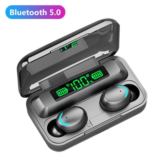 F9-5C True Wireless Stereo LED digitální displej Bluetooth 5.0 kompatibilní bezdrátová sluchátka Sportovní sluchátka do uší