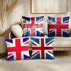 Union Jack Flag Cushion Cover Soft Short Plush Pillow Cover Smooth Cozy Texture Aesthetic Cushion Case Home Decor