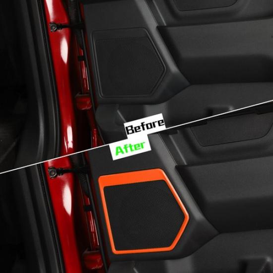 Orange Innen Tür Lautsprecher Abdeckung Zierrahmen Für Ford F150 -22 Zubehör