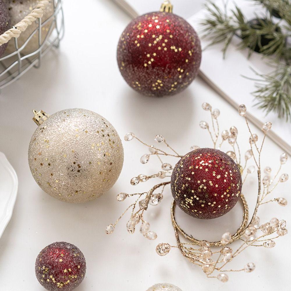 6/12pcs Delicate Christmas Ball Set 4/6/8cm Hanging Ornament Christmas Tree Pendant  New Year