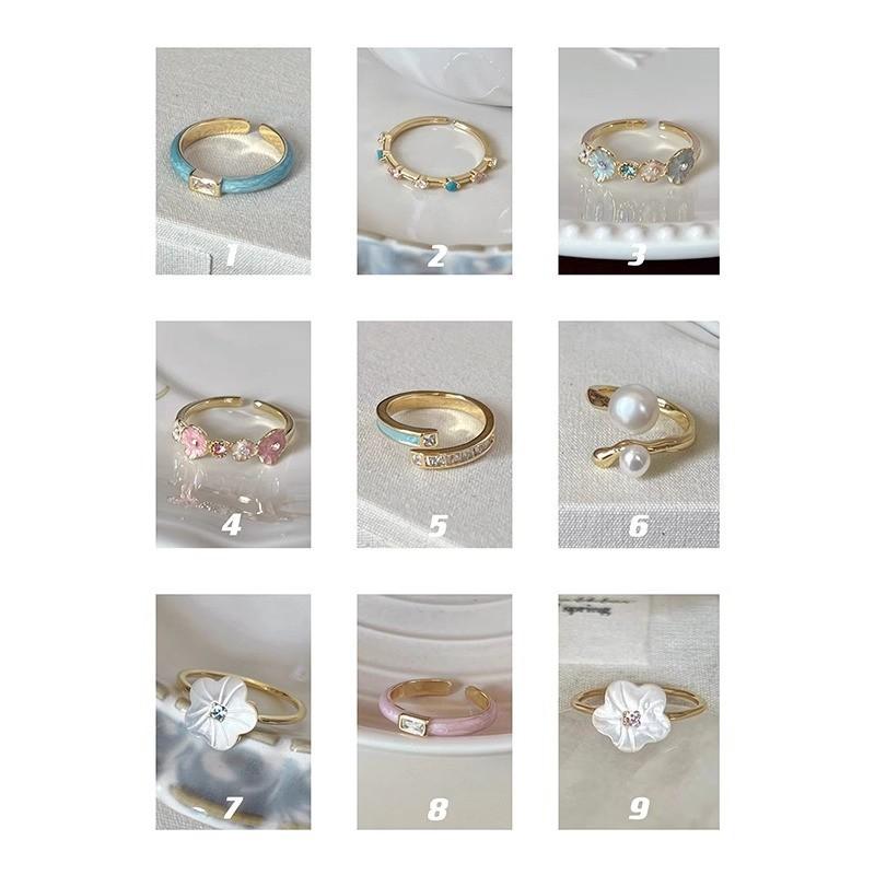 Ring Fashionable Copper With Unique Blue Enamel Finish For Womens Everyday Wear