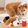 Peluche Cane Giocattolo Simulazione Battito Cardiaco a Forma di Cucciolo Copertura Rimovibile Giocattolo Calmante Anti-Ansia Compagno di Sonno per Cuccioli Cani di Taglia Media Grande