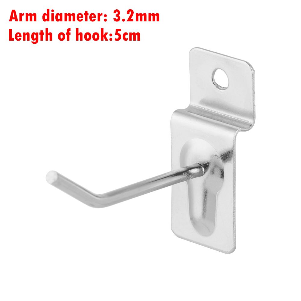 

5Pcs Metal Grid Perforated Wall Storage Racks Hooks Retail Shop Peg Goods Display Shelf Panel Pegboard Hooks Fits Workshop Hook