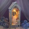 Rincón de Figuras Miniatura de Madera para Libro de Bodas DIY Miniaturas Atril Estantería Hecha a Mano para Regalos de Cumpleaños Manualidades de Decoración del Hogar