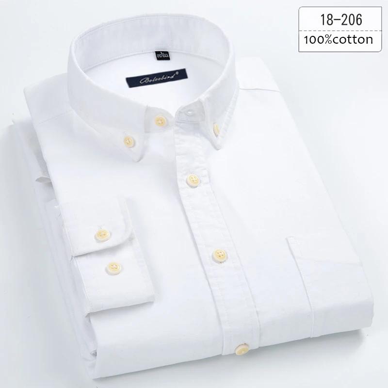 New in shirt plus size 8xL long-sleeve 100%cotton shirts for men slim fit formal plain shirt soft white black office clothes