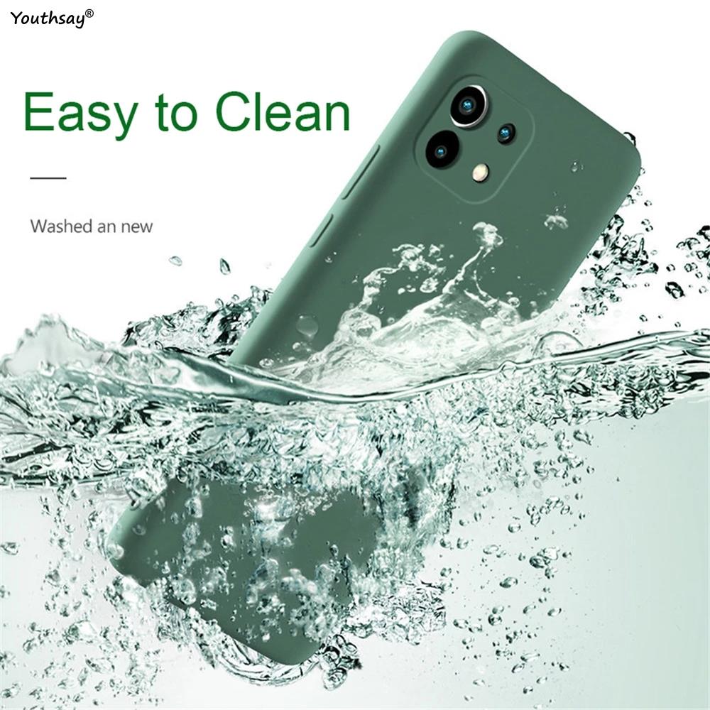 For Xiaomi Mi 11 Lite 5g NE Case For Xiaomi Mi 11 lite 12 12X 11T Redmi Note 11 Cover Liquid Silicone Shell Funda For Xiaomi 12
