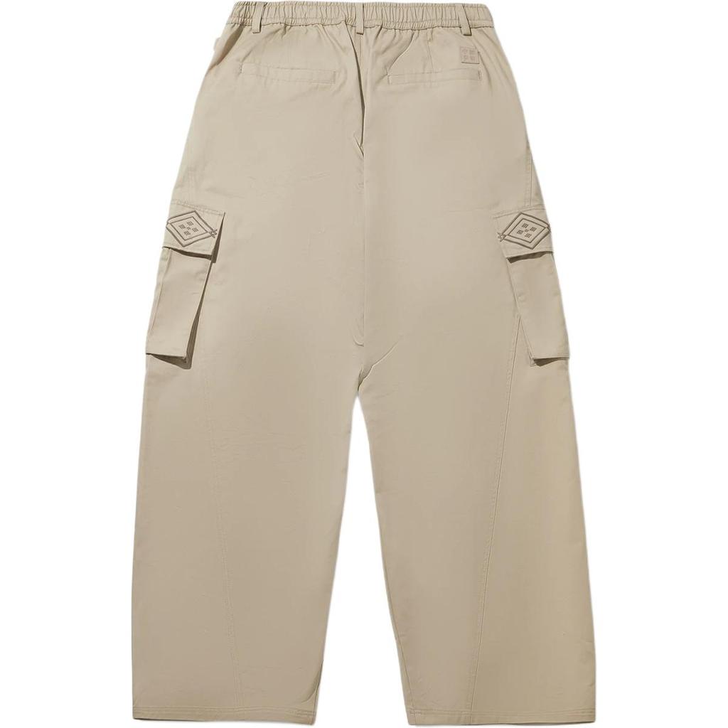 Li Ning All Things Have Spirit Series Straight Loose Solid Color Casual Pants Men bottoms AKXW263-2