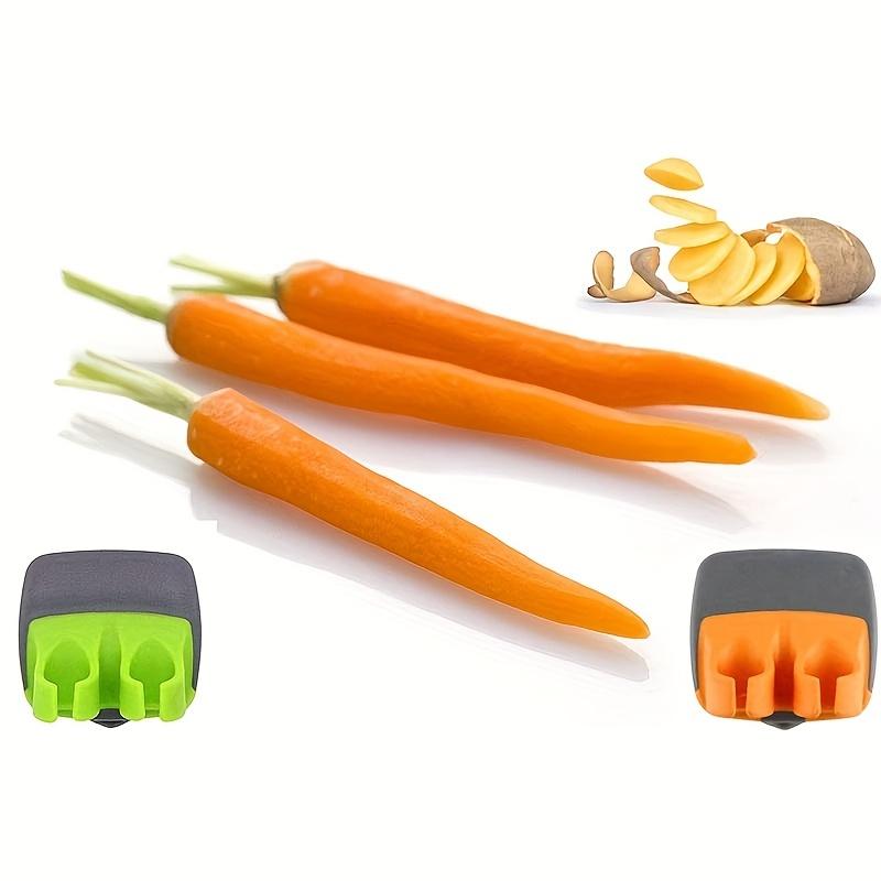 Stainless Steel Handheld Vegetable Peeler with Rubber Finger Grip Comfortable Palm Peeler Suitable for Carrots