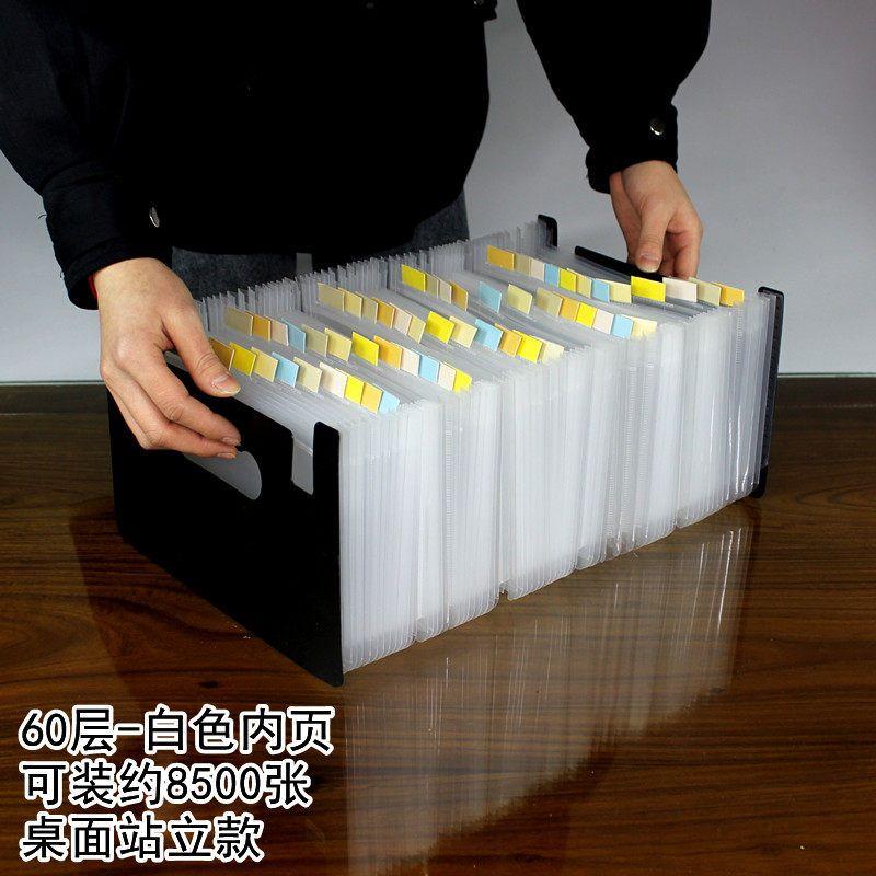 Plastic A5 Invoice Bill Bag Storage Accordion Clip Multi-Layer Insert Box A4 Student Office Folder Sorting Bill Bag