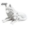 3D Printed Wolf Art Collectibles Figurine, Parent And Child Animal Statue, Modern Decorative Pieces for Study Display Minimalist Sculpture Living Room