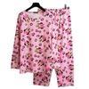 Plus Size Women's Cute Pajama Set 2025 - Pure Cotton Long Sleeve Top & Pants