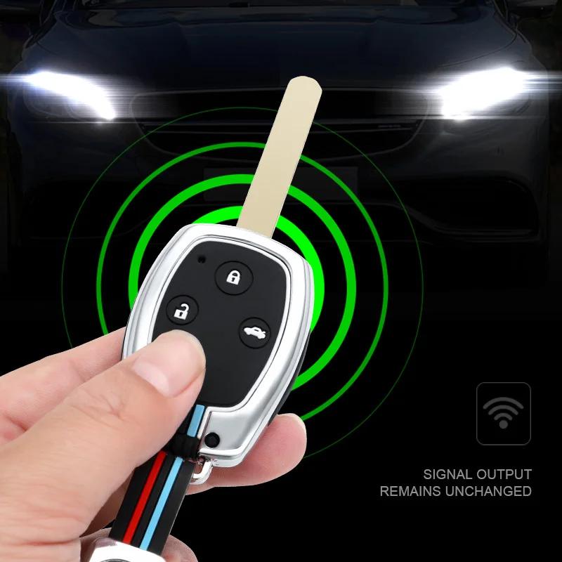 Interior Mouldings Car Remote Key Case Cover Shell For Honda Accord Civic CRV CR-V Pilot Insight Ridgeline Protector Fob Accesso
