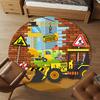 1pc construction site Round Chair mat Area Rug - Non-Slip, Floor Mat for Office, Bedroom, and Indoor Decor c1125411