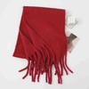 Versatile mohair solid color scarf women's winter thickening simple warmth enlarged shawl scarf