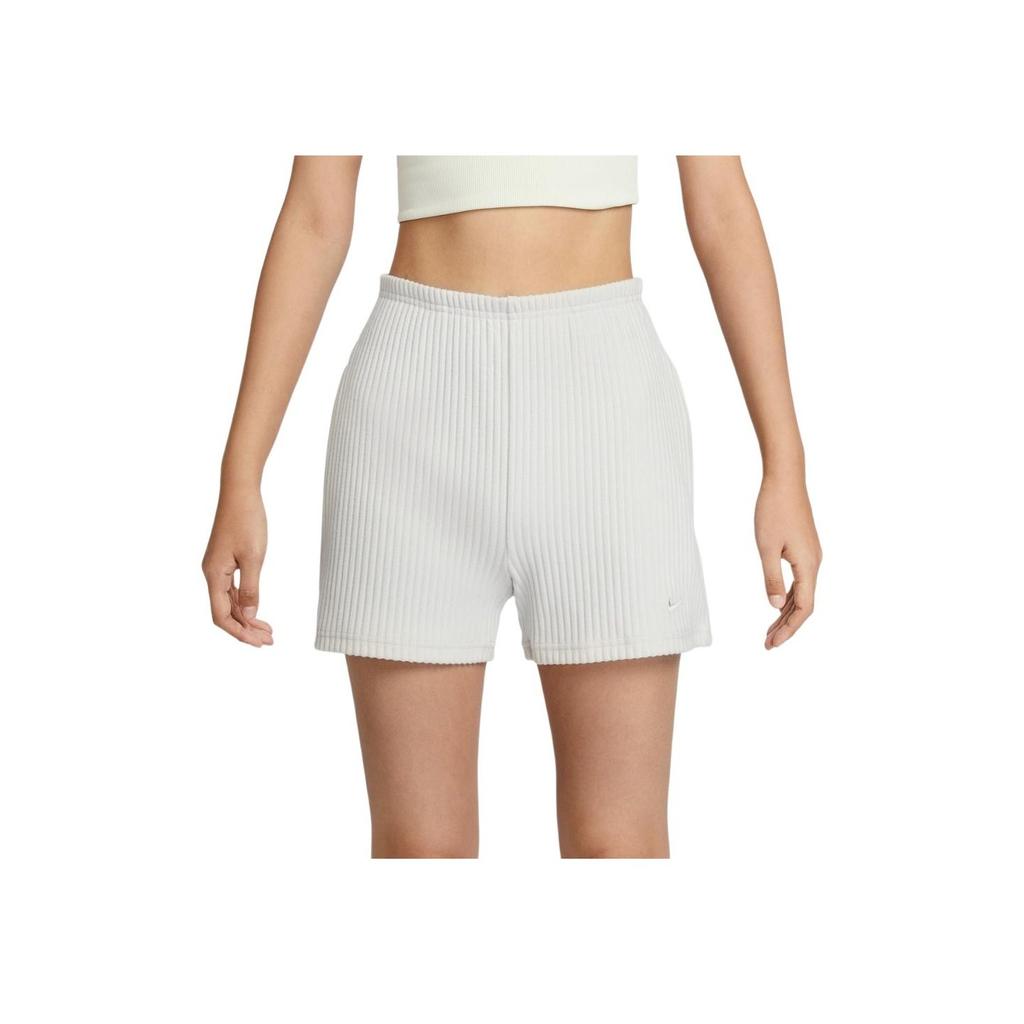 Nike Sportswear Chill Knit Comfortable Breathable Mid-Waist Casual Shorts Women Bottoms Light-Redwood-Brown FN3675-104
