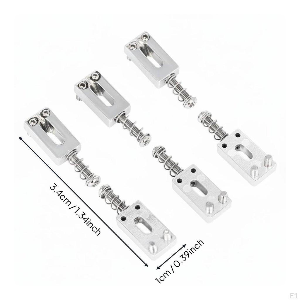 6 Pieces Guitar Saddles Intonation Electric Bridge Tremolo Saddle Set for
